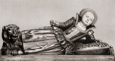 Angliai, Skóciai és Írországi Mária, a Westminster Abbey-i sírjából, a The Girl Through the Agesből, 1933-ban (litho) alkotó: Unbekannt