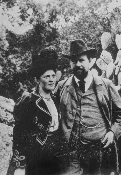 Max Weber és felesége, 1900 körül (fekete-fehér fotó) alkotó: Unbekannter Künstler