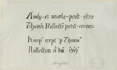 Mayfield Church – Thomas Rolleston felirata: tollrajz, nd [?18. század] alkotó: Unbekannt