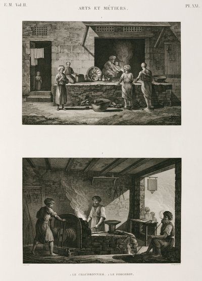 Fémek, réz- és rézkovács, Egyiptom, 1798 körül alkotó: Unbekannt