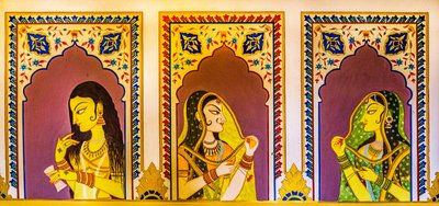 Miniatűr festészet, művészet és kézművesség Rajasthanban, Rajasthanban, Indiában, Ázsiában (fotó) alkotó: Unbekannter Künstler