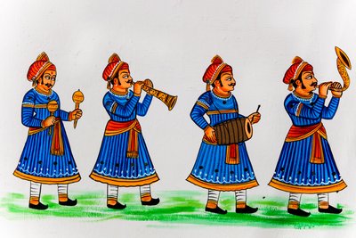 Falfestmény az óvárosban, Udaipur, Udaipur, Rajasthan, India, Ázsia (fotó) alkotó: Unbekannter Künstler