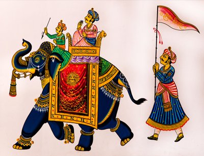 Falfestmény az óvárosban, Udaipur, Udaipur, Rajasthan, India, Ázsia (fotó) alkotó: Unbekannter Künstler