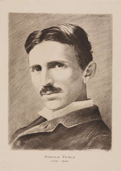 Nikola Tesla, horvát születésű szerb mérnök, fizikus és feltaláló, 1885 alkotó: Unbekannt