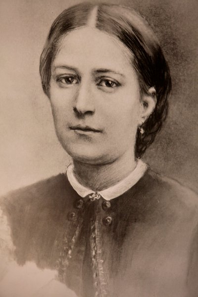 Notre-Dame-des-Victoires-bazilika; Lajos és Zelie Martin kápolnája; Zelie Martin portréja; Párizs, Franciaország alkotó: Unbekannt