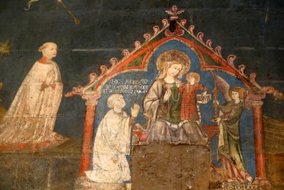 Notre Dame de Clermont katedrális, Clermont-Ferrand, Franciaország, Szent György-kápolna (13. század vége), freskórészlet   (fénykép) alkotó: Unbekannt