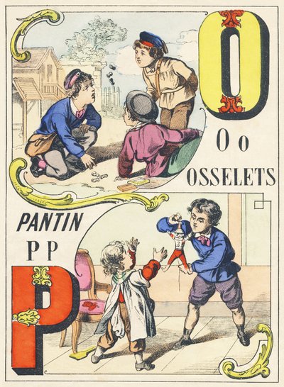O P: ossicles, puppet - Games Alphabet, 1890 körül (illusztráció) alkotó: Unbekannt