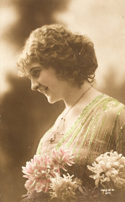 Régi képeslap/Woman Belle Epoque alkotó: William M. Timlin