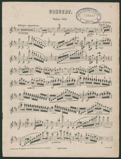 Paganini 1. hegedűverseny, op 6 alkotó: Unbekannter Künstler