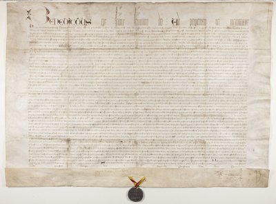 Henry Wardlaw püspök oklevelét megerősítő pápai bulla, recto alkotó: Unbekannt