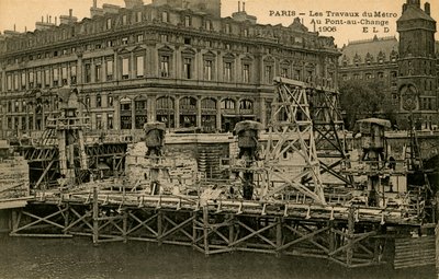 Párizsi metróépítés a Pont-au-Change-nál alkotó: Unbekannter Künstler