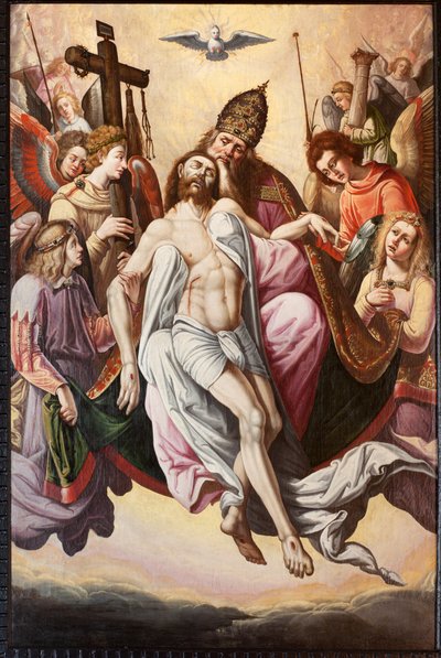 Plébániatemplom (Parochial kerk Sint-Dionysius van Lede). Belső. A kórus. Egy festmény. Feltevés. alkotó: Unbekannter Künstler