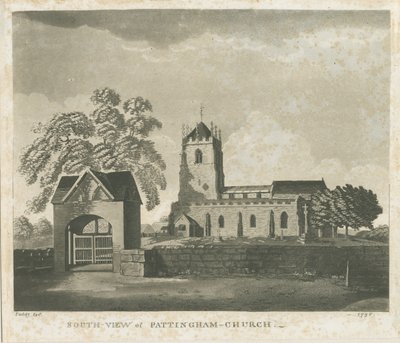 Pattingham templom: akvatinta metszet, 1796 alkotó: Unbekannt