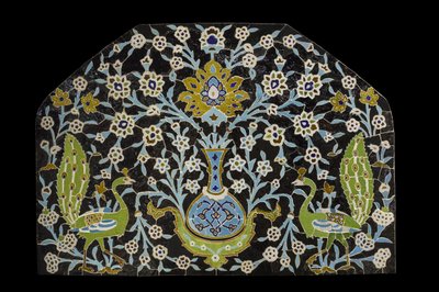 Páva panel. Irán, Iszfahán (?) alkotó: William M. Timlin