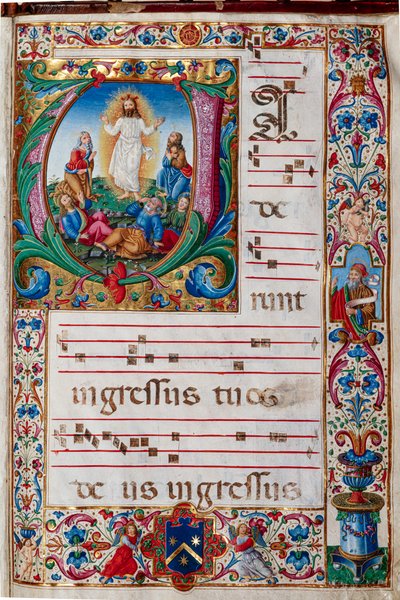 Piccolomini Könyvtár: kóruskönyv, cod. 29.13, ff. 30r „Átváltozással”, firenzei illuminátorral. alkotó: Unbekannter Künstler