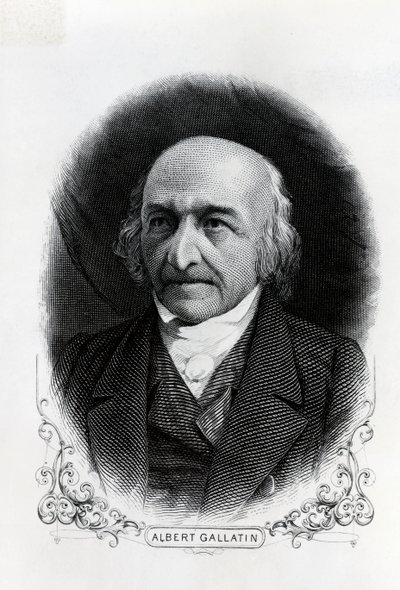 Albert Gallatin (1761-1849) portréja (metszet) alkotó: Unbekannt