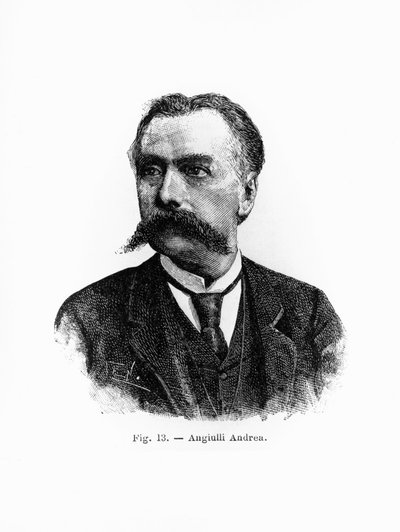 Andrea Angiulli (1837-1890) olasz filozófus és pedagógus portréja, metszet alkotó: J.B. and Brown J. Rowbotham