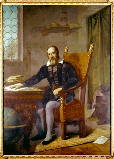 Galileo Galilei dit Galilei portréja (1564 - 1642) - Névtelen festmény - Lastra a Signa, villa selva, Olaszország alkotó: Unbekannter Künstler