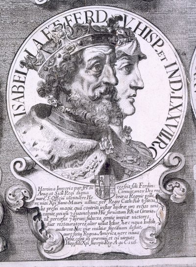 I. Izabella és V. kasztíliai Ferdinánd portréja (litho) alkotó: Unbekannt