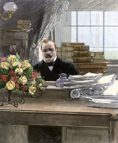 Stephen Grover Cleveland (1837-1908), az Egyesült Államok elnöke portréja alkotó: Unbekannter Künstler