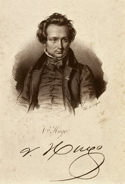 Victor Hugo portréja (litográfia) alkotó: Unbekannter Künstler