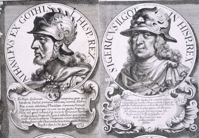 Ataulf és Sigeric portréi (litho) alkotó: Unbekannt