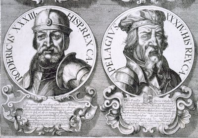 Roderic és Pelagius portréi (litho) alkotó: Unbekannt