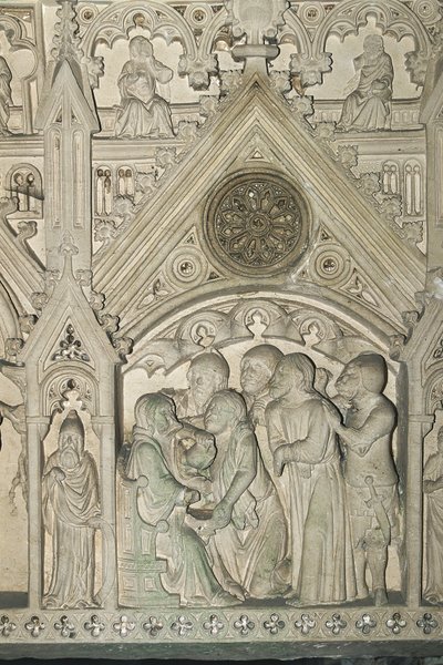 Portugália – Alcobaça. Ines de Castro sírja a Santa Maria kolostorban alkotó: Benjamin Baud