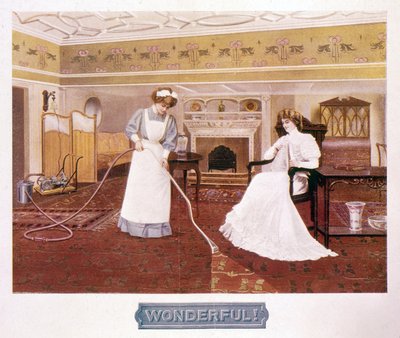 A porszívó csodáit népszerűsítő plakát, c 19. század vége alkotó: Unbekannt