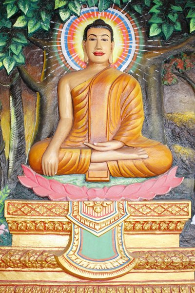 Preah Prom Rath kolostorA Buddha élete Meditáció egy lótuszvirágonA Buddha földet érintõ helyzetben, Siem Reap, Kambodzsa alkotó: Unbekannt