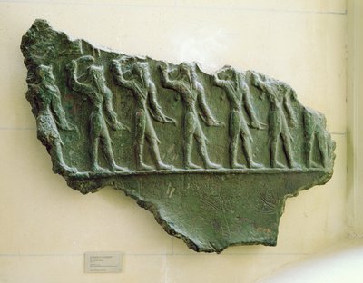 Elami harcosok körmenete, Susa, Irán, Elami időszak, ie 1150 körül (bronz dombormű) alkotó: Unbekannt