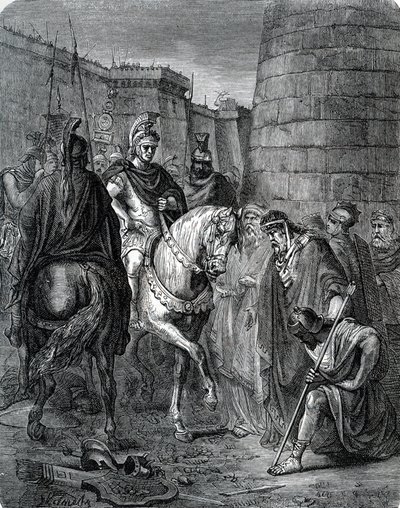 Quintus Caecilius Metellus Macedonicus (i. e. 210-116) Görögországban az i. e. 147-ben az akhéneusok elleni szkarphiai csata után (Metellus Görögországban, miután legyőzte a megalopoliszi Kritolaoszt a szkarphiai csatában). alkotó: Unbekannter Künstler