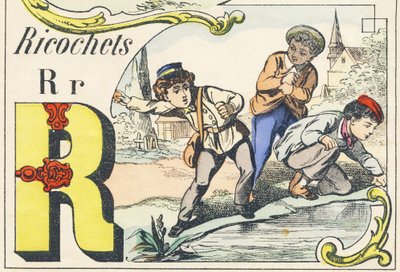 R: Ricochets – Games Alphabet, 1890 körül (illusztráció) alkotó: Unbekannt