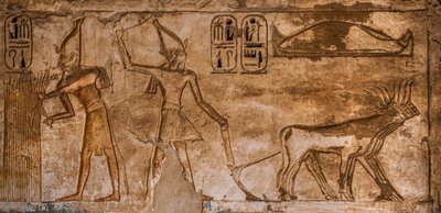 Dombormű tüzes jelenetekkel a 26-os szoba északkeleti falán, Medinet Habu, Ramszesz III halotti temploma, Luxor, Théba-Nyugat, Egyiptom, Afrika (fotó) alkotó: Unbekannter Künstler
