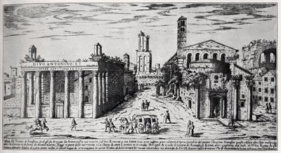 Forum Romanum 16. század (metszet) alkotó: Unbekannter Künstler