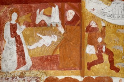 Román művészet: A Szent Katalin kápolna, Voute a bölcső szellőben, Krisztus gyermekkora, a Passió, az Utolsó ítélet és Krisztus a fenséges. A Notre Dame d