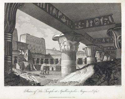 Az edfui Apollinopolis Magna (jelenlegi Tell El Balamoun, Egyiptom) templomának romjai (eredetileg Hórusznak szentelt templom, ie 237 és 57 között épült) alkotó: Unbekannt