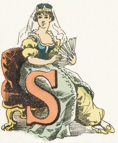S - Sultane - Childish Alphabet, Editions Gordinne 1920 (metszet) alkotó: Unbekannt