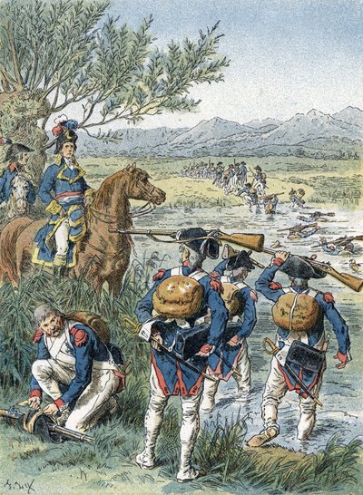 Második zürichi csata, Limmat Crossing (1799) alkotó: Unbekannter Künstler