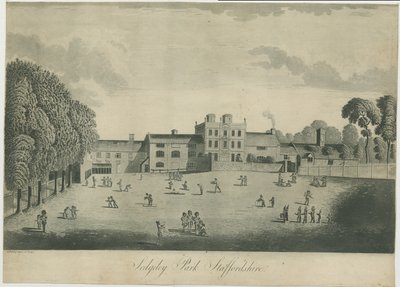 Sedgley Park School: aquatinta metszet, nd [c 1797] alkotó: Unbekannt