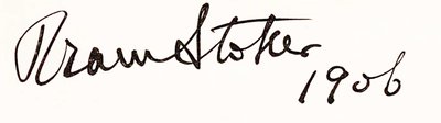 Bram Stoker aláírása alkotó: Unbekannt