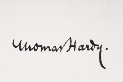 Thomas Hardy szerző aláírása, Albert király könyvéből, 1915-ben megjelent (litho) alkotó: Unbekannt