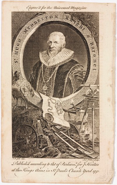 Sir Hugh Myddelton, walesi ötvös és mérnök, 1620-as évek alkotó: Unbekannt