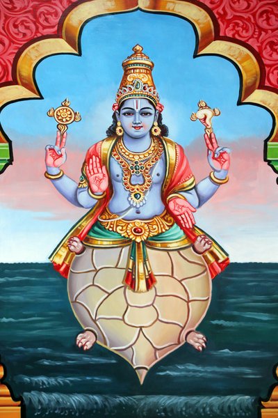 Shri Vadapathir Cleamman hindu templom. Visnu megtestesülése. Kurma és a megtestesülés. Szingapúr alkotó: Unbekannt
