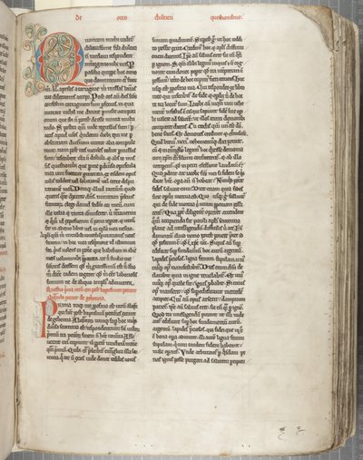 Hippói Szent Ágoston „Opera”, Fol 106 recto, 1200 körül (toll és tinta pergamenen) alkotó: Unbekannt