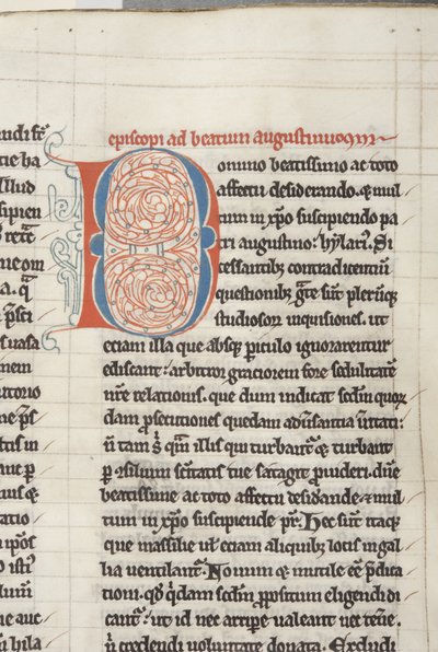Hippo Szent Ágoston „Opera”, Fol 18 recto, részlet, 1200 körül (toll és tinta pergamenen) alkotó: Unbekannt