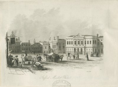 Stafford – Market Place: metszet, nd [c 1841] alkotó: Unbekannt