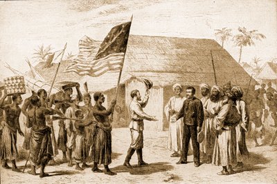 Stanley megtalálja Livingstone-t Zanzibárban alkotó: Unbekannter Künstler