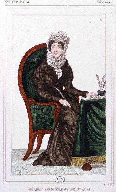 Stephanie Ducrest de Saint-Aubin, Genlis grófnője, 1810 körül (metszet) alkotó: Unbekannter Künstler