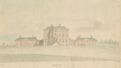 Teddesley Hall: akvarell festészet, és [18. század vége] alkotó: Unbekannt